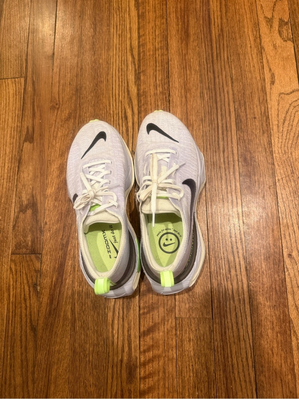 Nike ZoomX Women’s Running Shoes - Light Blue with neon green and black accents